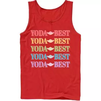 Мужская майка с радужным текстом Star Wars Pride Yoda Best Licensed Character