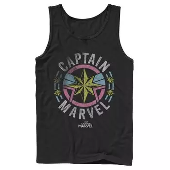 Мужская майка с ретро-значком Captain Marvel Licensed Character