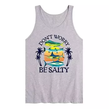 Мужская майка с рисунком Dont Worry Be Salty Licensed Character, серый