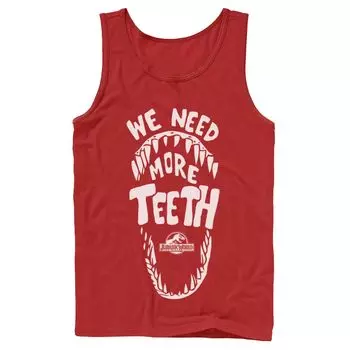 Мужская майка с рисунком Jurassic World We Need More Teeth Licensed Character