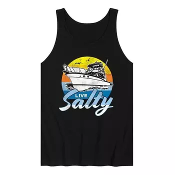 Мужская майка с рисунком Live Salty Licensed Character, черный