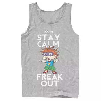 Мужская майка с рисунком Nickelodeon Rugrats Chuckie Don't Stay Calm Freak Out
