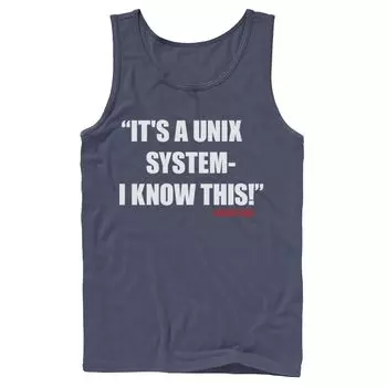 Мужская майка с рисунком «Парк Юрского периода It's A Unix System» Licensed Character