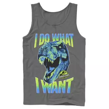 Мужская майка с рисунком «Парк Юрского периода T-Rex I Do What I Want» Licensed Character