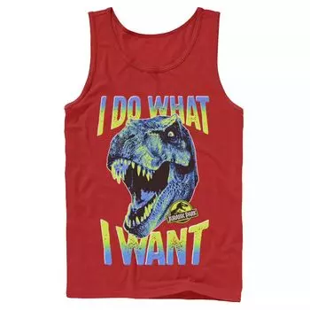 Мужская майка с рисунком «Парк Юрского периода T-Rex I Do What I Want» Licensed Character