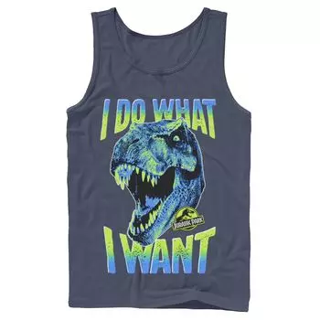 Мужская майка с рисунком «Парк Юрского периода T-Rex I Do What I Want» Licensed Character