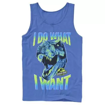 Мужская майка с рисунком «Парк Юрского периода T-Rex I Do What I Want» Licensed Character