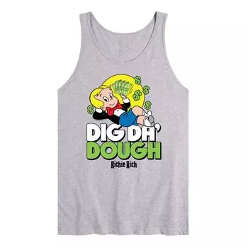 Мужская майка с рисунком Richie Rich Dig Da' Dough Licensed Character