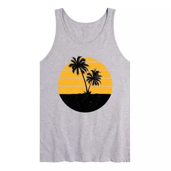 Мужская майка с рисунком Twin Palms Sunset Licensed Character, серый