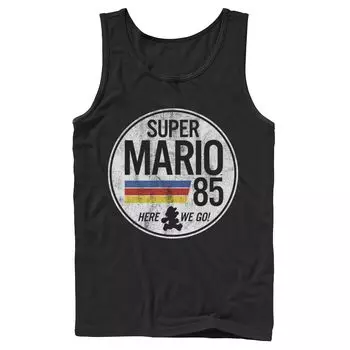 Мужская майка с рваным логотипом в стиле ретро Super Mario Licensed Character