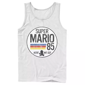 Мужская майка с рваным логотипом в стиле ретро Super Mario Licensed Character
