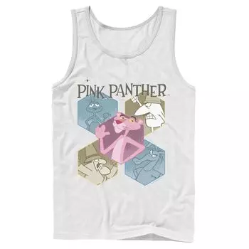 Мужская майка с шестиугольными портретами Pink Panther Licensed Character