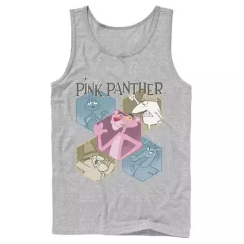 Мужская майка с шестиугольными портретами Pink Panther Licensed Character
