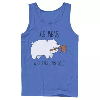 Мужская майка с топором Cartoon Network We Bare Bears Ice Bear Take Care Of It Licensed Character