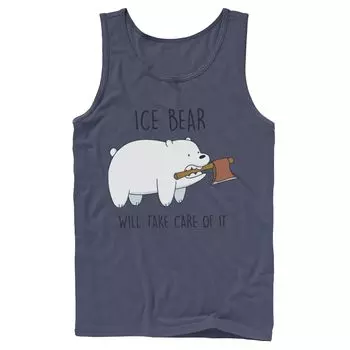 Мужская майка с топором Cartoon Network We Bare Bears Ice Bear Take Care Of It Licensed Character