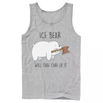 Мужская майка с топором Cartoon Network We Bare Bears Ice Bear Take Care Of It Licensed Character