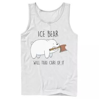 Мужская майка с топором Cartoon Network We Bare Bears Ice Bear Take Care Of It Licensed Character