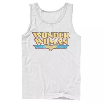 Мужская майка с винтажным рваным логотипом DC Comics Wonder Woman