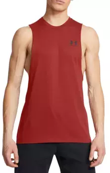 Мужская майка с вырезом на левой груди Under Armour, цвет Earthen Orange/Black