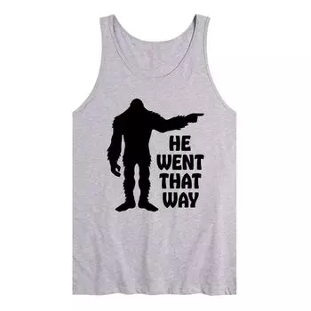 Мужская майка Sasquatch He Went That Way Licensed Character