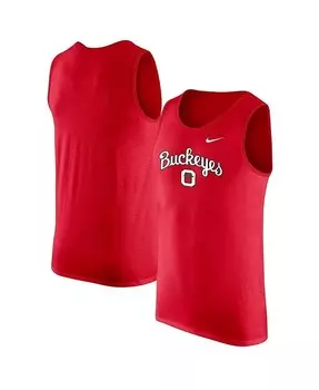 Мужская майка Scarlet Ohio State Buckeyes с логотипом в винтажном стиле Nike, красный