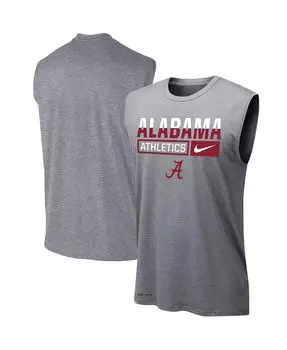 Мужская майка серого цвета alabama crimson tide wordmark drop legend performance Nike, мульти