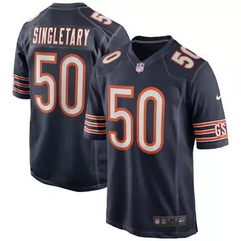 Мужская майка Singletary темно-синего цвета Chicago Bears Game для пенсионеров Nike
