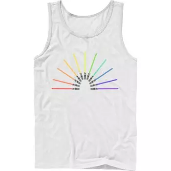Мужская майка со световыми мечами Star Wars Pride Rainbow Licensed Character