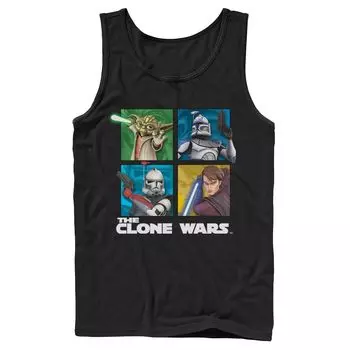 Мужская майка Star Wars: The Clone Wars Group Shot Box Up Licensed Character