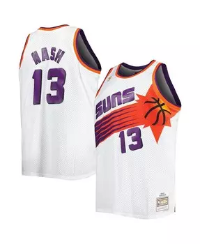 Мужская майка Steve Nash White Phoenix Suns Big and Tall Hardwood Classics 1996-97 Swingman Mitchell & Ness