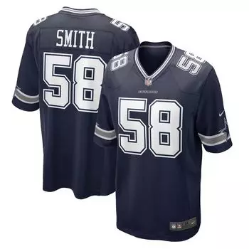 Мужская майка темно-синего цвета Mazi Smith Dallas Cowboys драфта НФЛ 2023 года, выбранная в первом раунде Nike