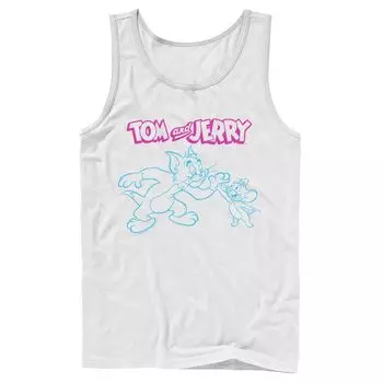 Мужская майка Tom And Jerry High Five Line Art Licensed Character