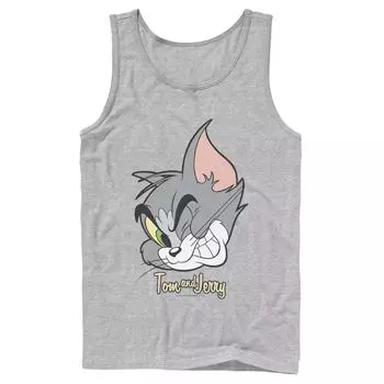 Мужская майка Tom And Jerry Tom Cat с большим лицом Licensed Character