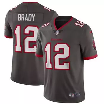 Мужская майка Tom Brady Pewter Tampa Bay Buccaneers Alternate Vapor Limited Nike