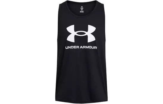 Мужская майка Under Armour с логотипом и надписью, черный