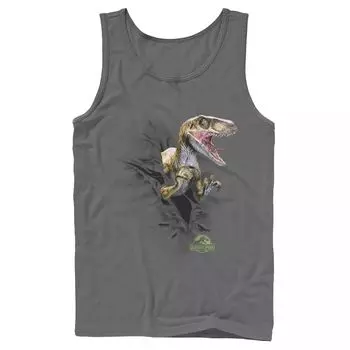 Мужская майка Velociraptor из парка Юрского периода прорывает майку Licensed Character