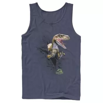 Мужская майка Velociraptor из парка Юрского периода прорывает майку Licensed Character