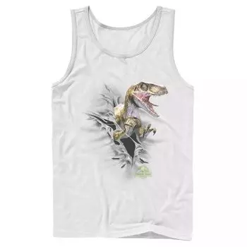 Мужская майка Velociraptor из парка Юрского периода прорывает майку Licensed Character