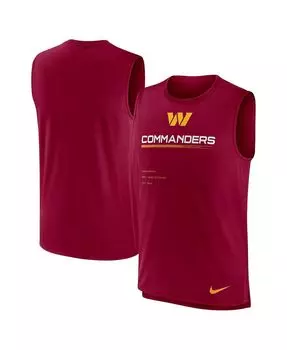 Мужская майка Washington Commanders Muscle Trainer бордового цвета Nike