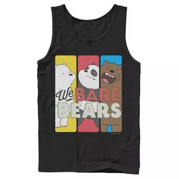 Мужская майка We Bare Bears с панелями с персонажами Licensed Character