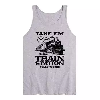 Мужская майка Yellowstone Train Station Licensed Character