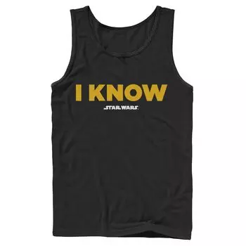 Мужская майка «Звездные войны Хан Соло I Know Epic Quote» Licensed Character
