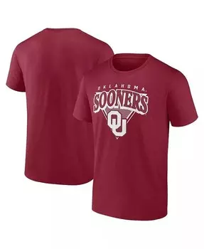 Мужская малиновая футболка Oklahomaooners Modern Tri Fanatics, красный