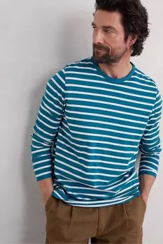 Мужская матросская рубашка с круглым вырезом Seasalt Cornwall, синий