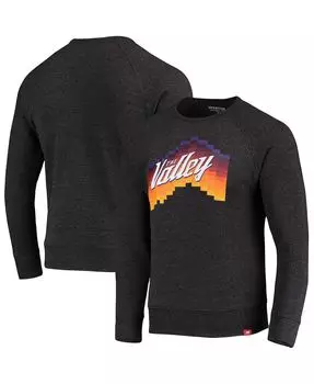 Мужская меланжевая черная толстовка phoenix suns harmon raglan tri-blend pullover sweatshirt Sportiqe, мульти