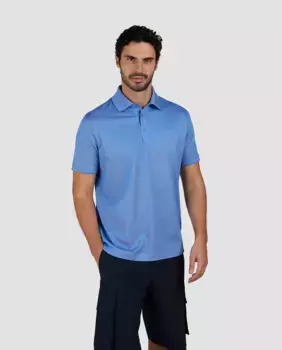 Мужская мерсеризованная рубашка поло с коротким рукавом больших размеров Paul & Shark, синий