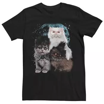 Мужская металлическая футболка с плакатом «Кошки в космосе» Fifth Sun