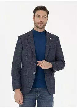Мужская микро-куртка Slim Fit темно-синего цвета E19330/SC Pierre Cardin, темно-синий