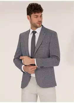 Мужская микро-куртка Slim Fit темно-синего цвета N00037/EXC Pierre Cardin, темно-синий