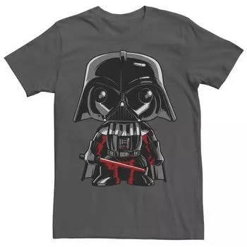 Мужская милая футболка в стиле кавай с изображением Дарта Вейдера Star Wars